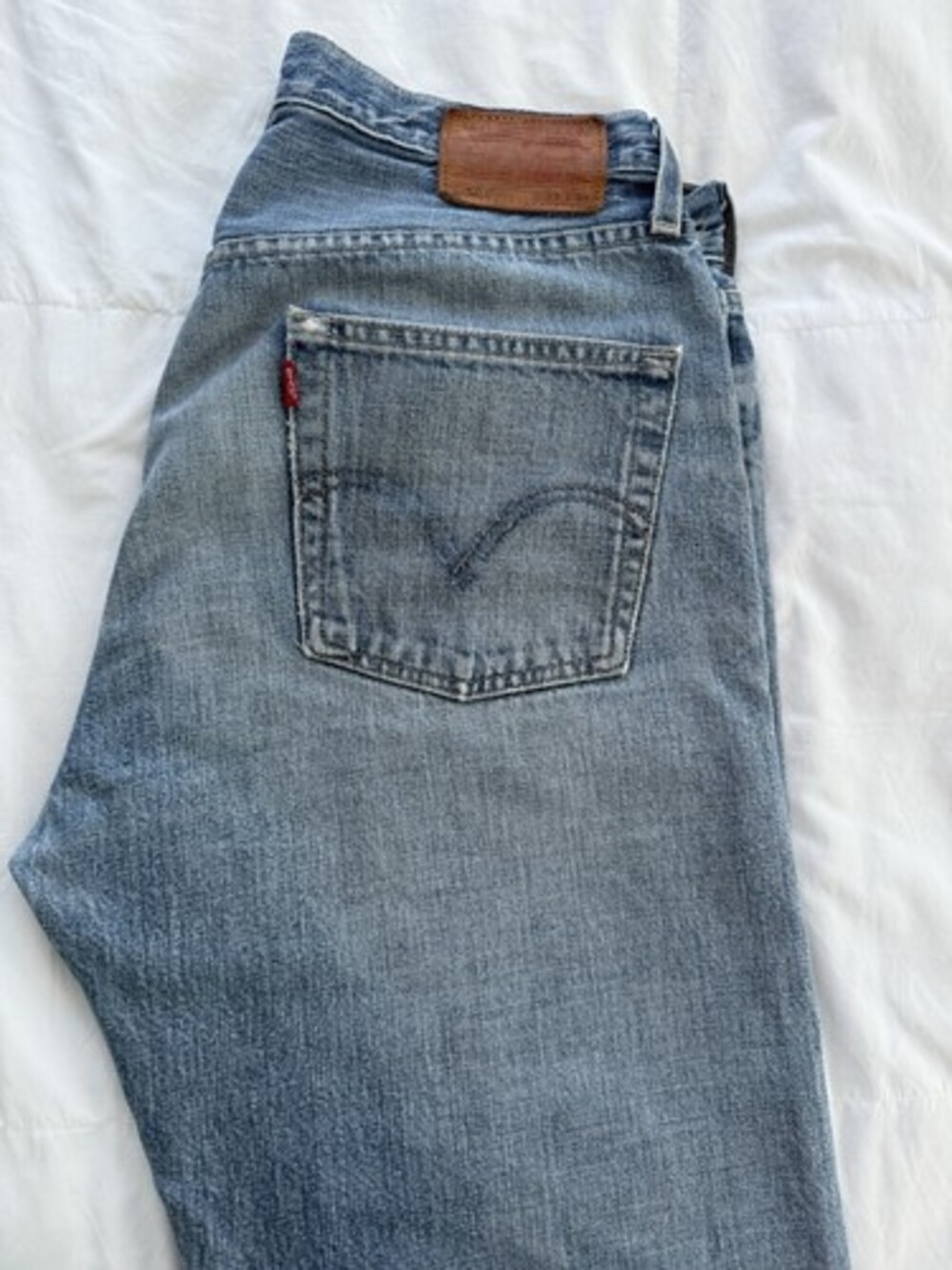 Levis 501 upcycled Custom Plaid Patchwork Denim Jeans 33x31 Grunge Y2K 90s - Picture 12 of 12
